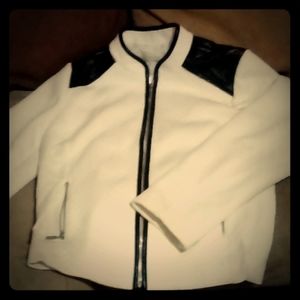 Chico's white and black jacket